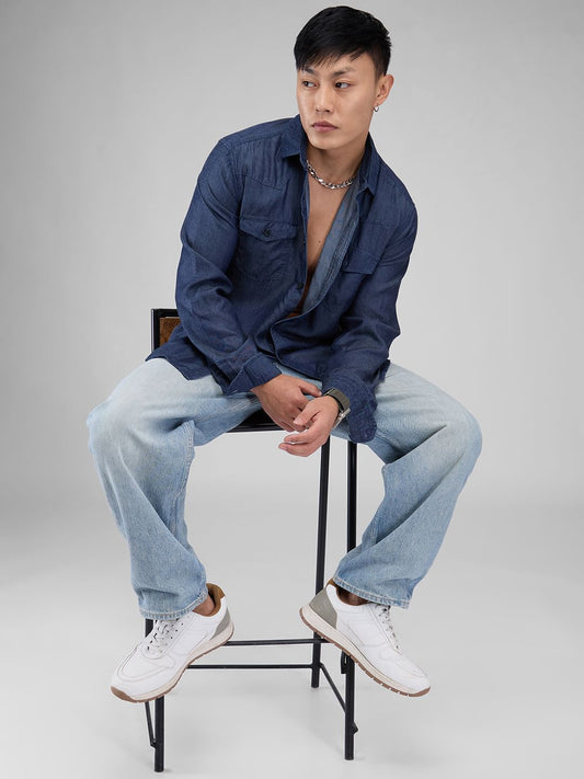 Double Pocket Denim Overshirt