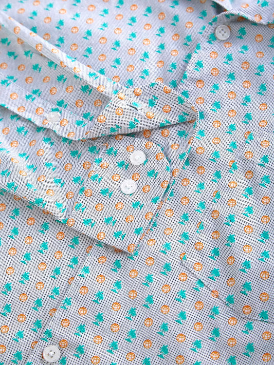 Grey Printed Shirt