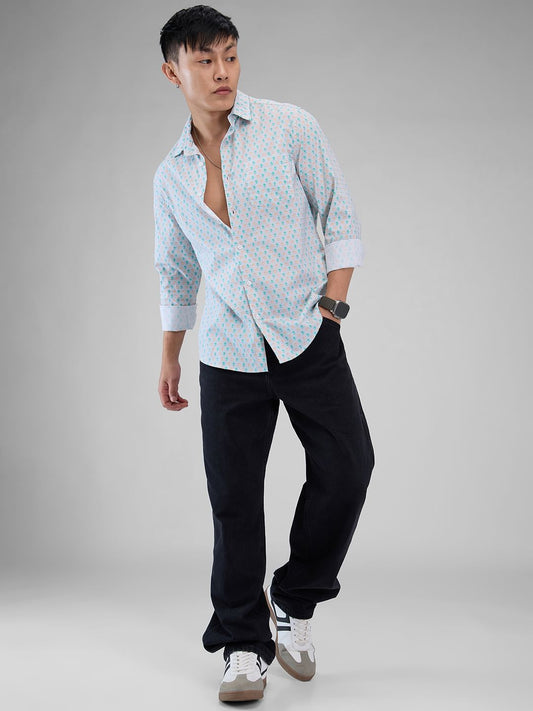 Grey Printed Shirt