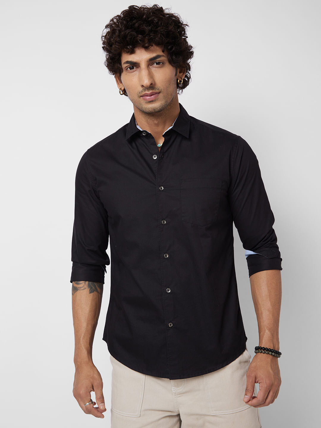 Black Solid Shirt