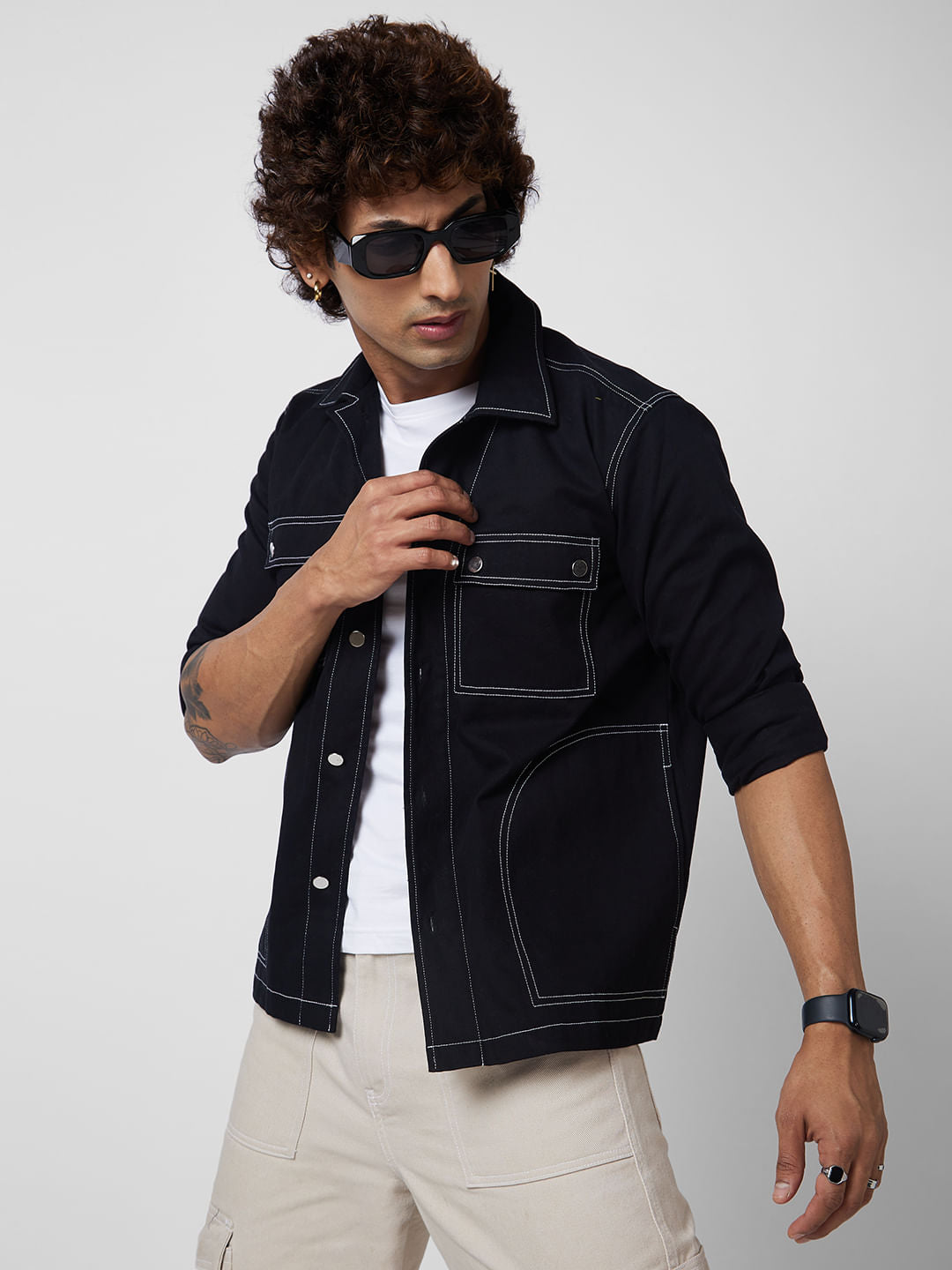Jet Black 4 Pocket Shacket
