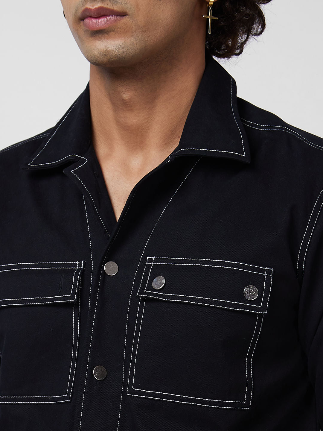 Jet Black 4 Pocket Shacket