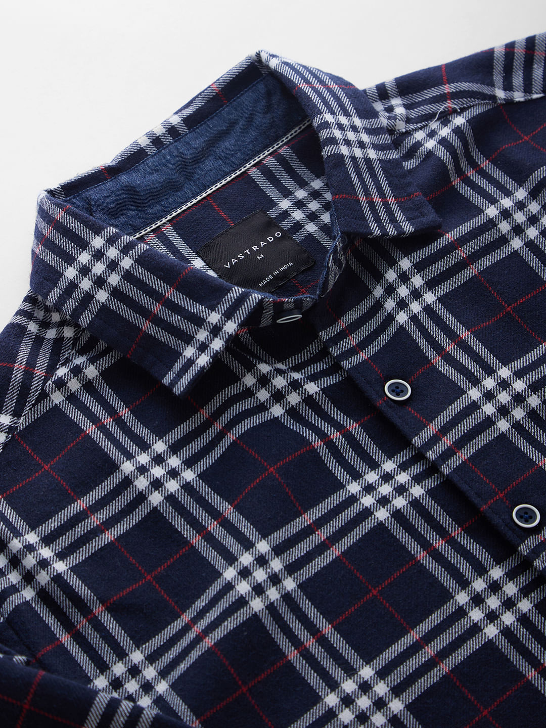 Navy & White Checkered Shirt