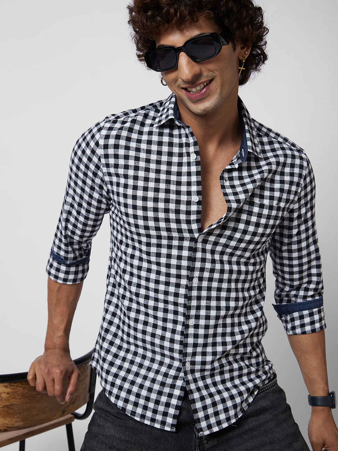 Black & White Checkered Shirt