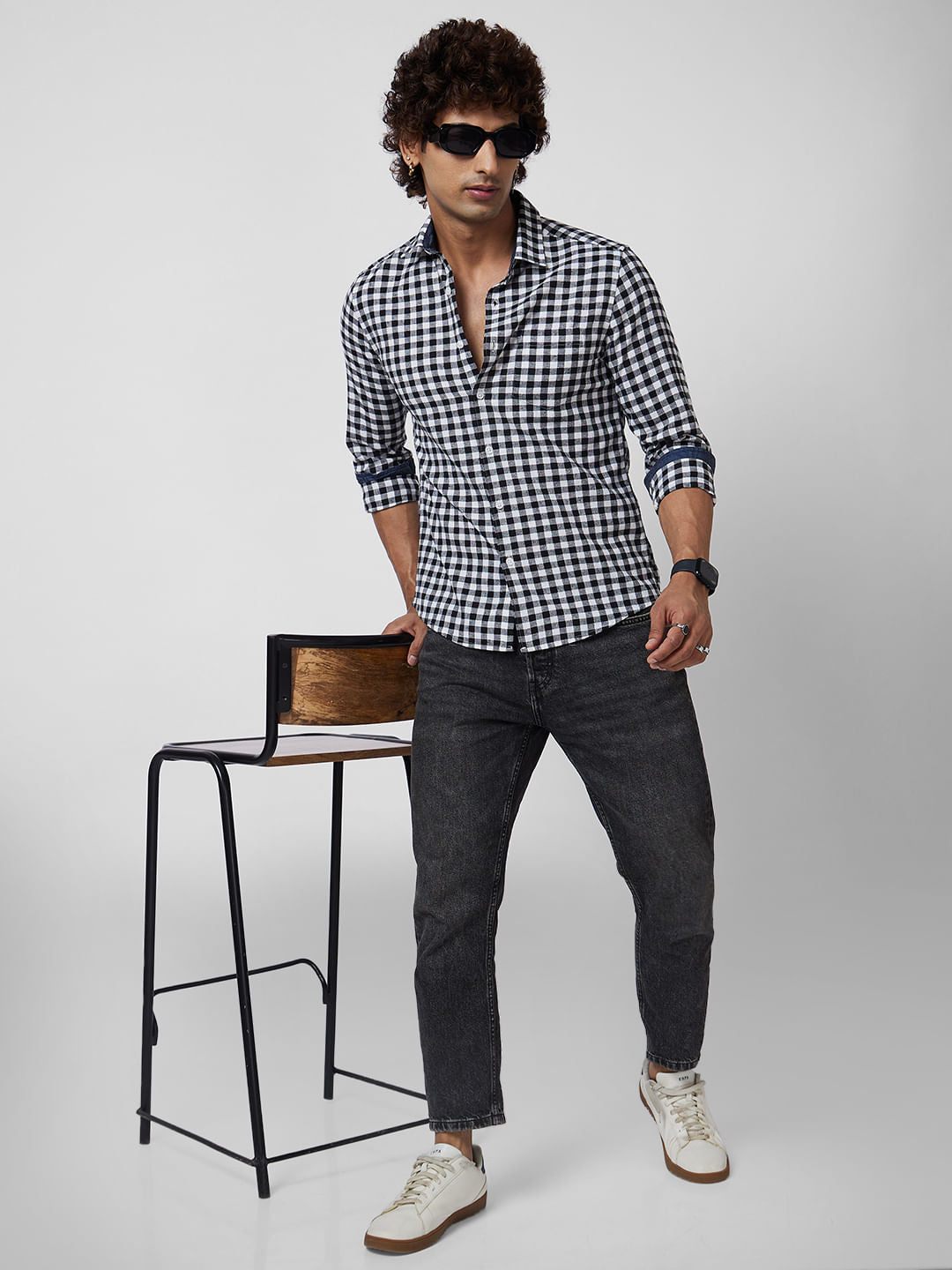 Black & White Checkered Shirt