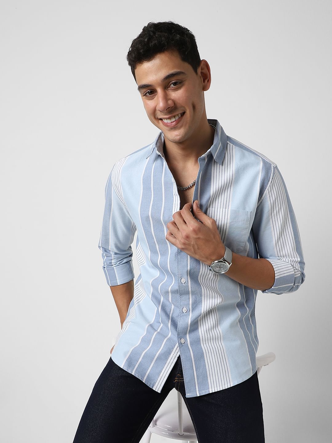 Blue Striped Shirt