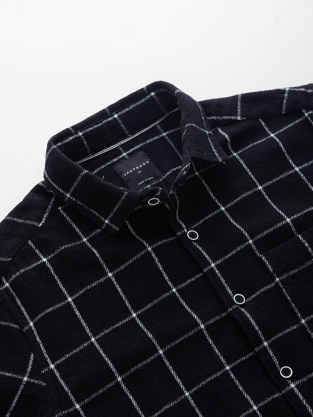 Black Flannel Checked Shirt