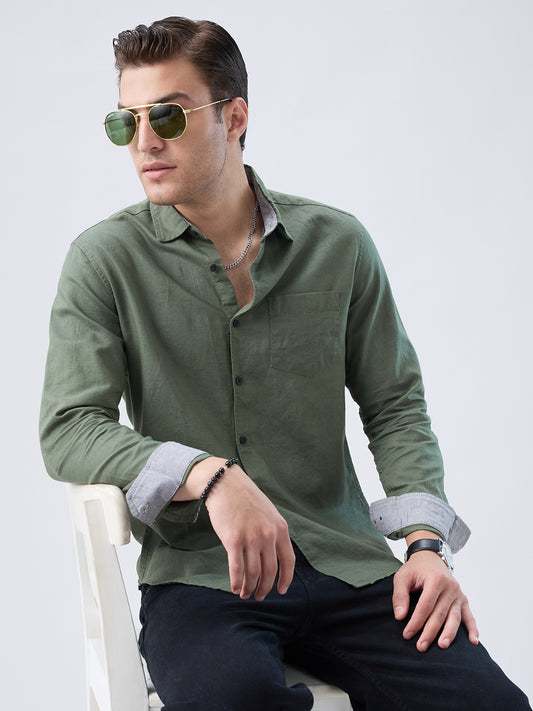 Solid Olive Shirt