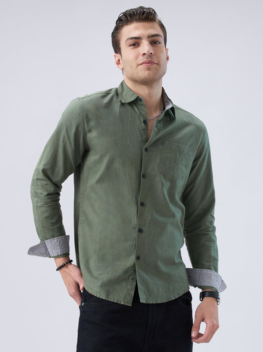 Solid Olive Shirt