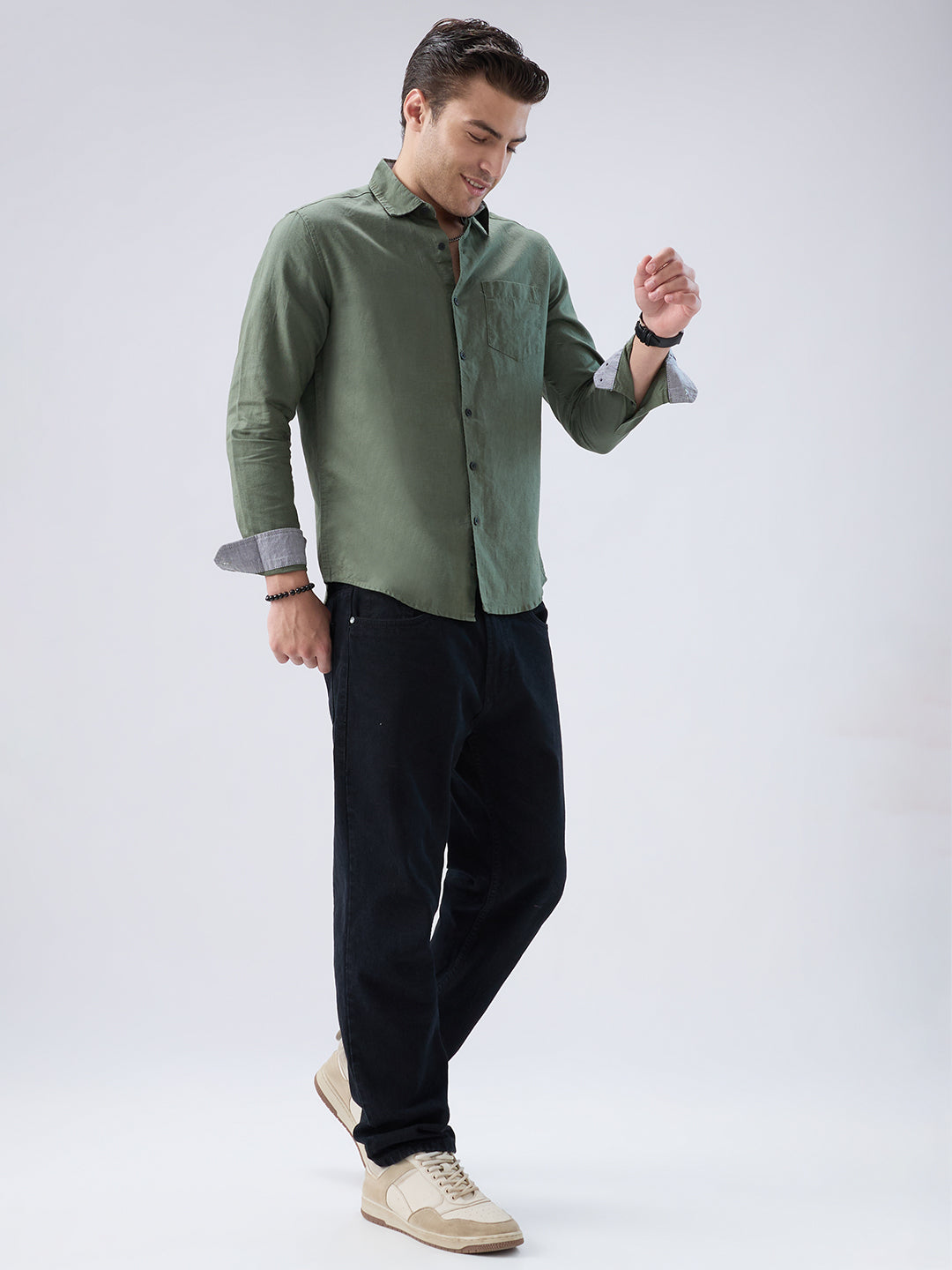 Solid Olive Shirt