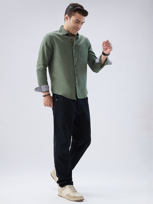 Solid Olive Shirt
