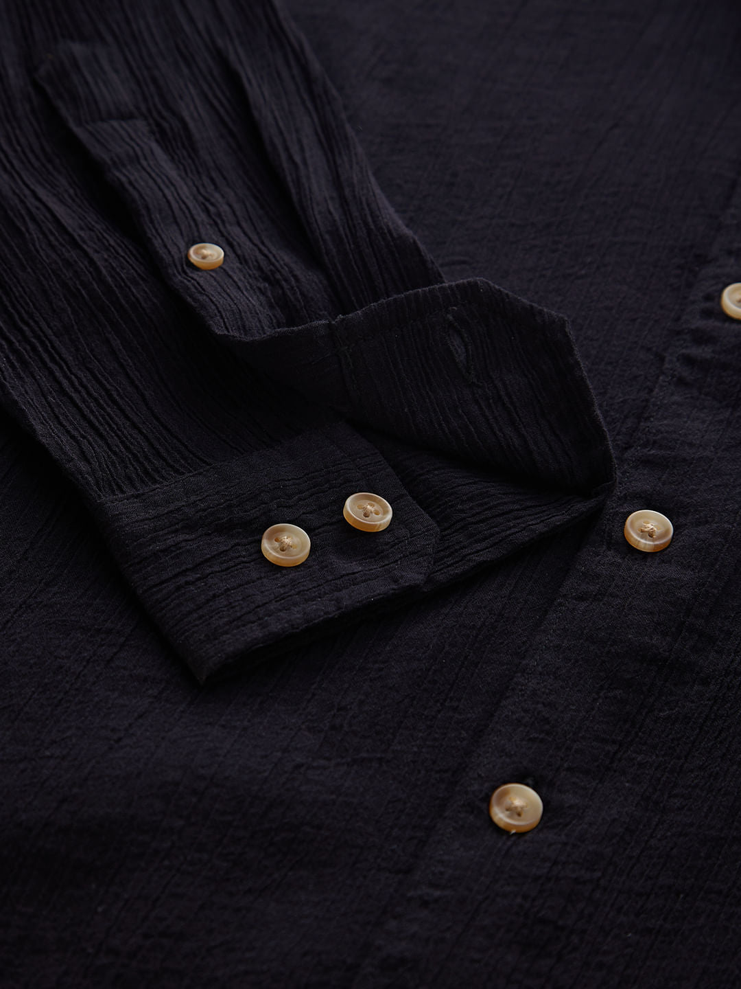 Classic Black Crepe Shirt