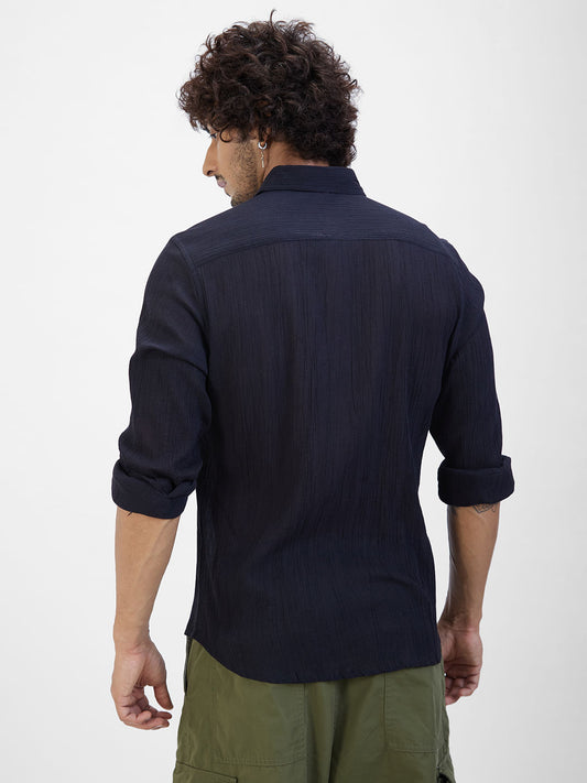 Classic Black Crepe Shirt