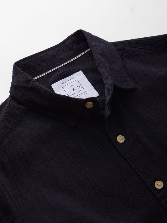 Classic Black Crepe Shirt