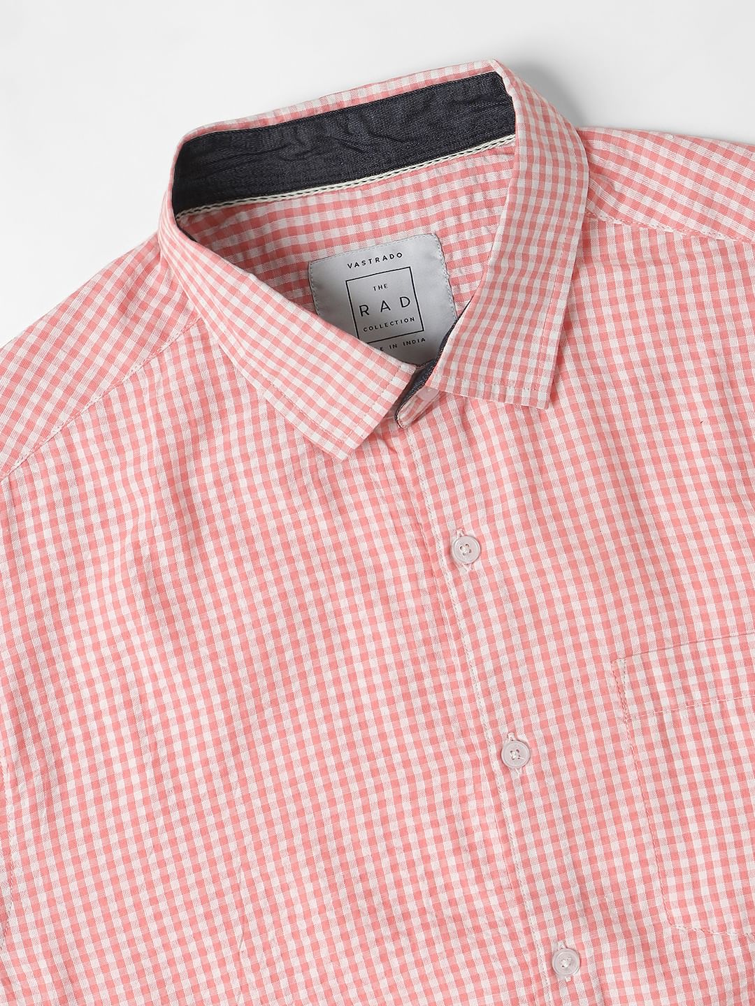 Tiny Pink Checkered Seersucker Shirt