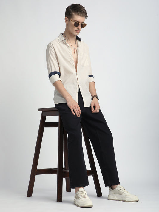 Coastal Dune Striped Seersucker Shirt