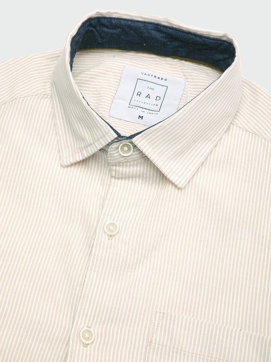 Coastal Dune Striped Seersucker Shirt