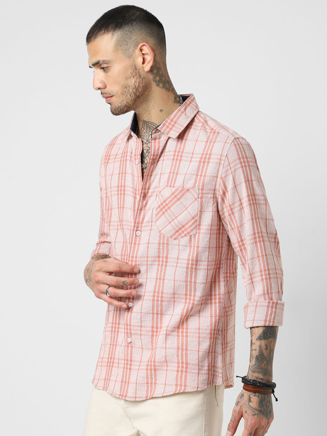 Pink Tiny Checkered Shirt