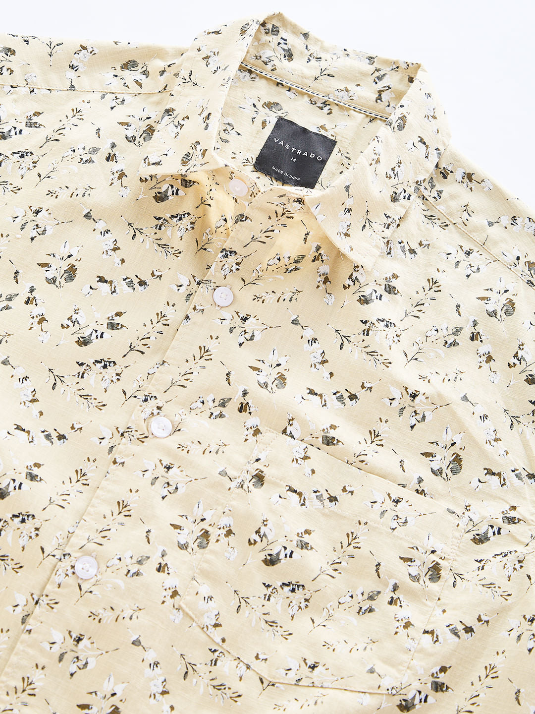 Beige Floral Printed Shirt