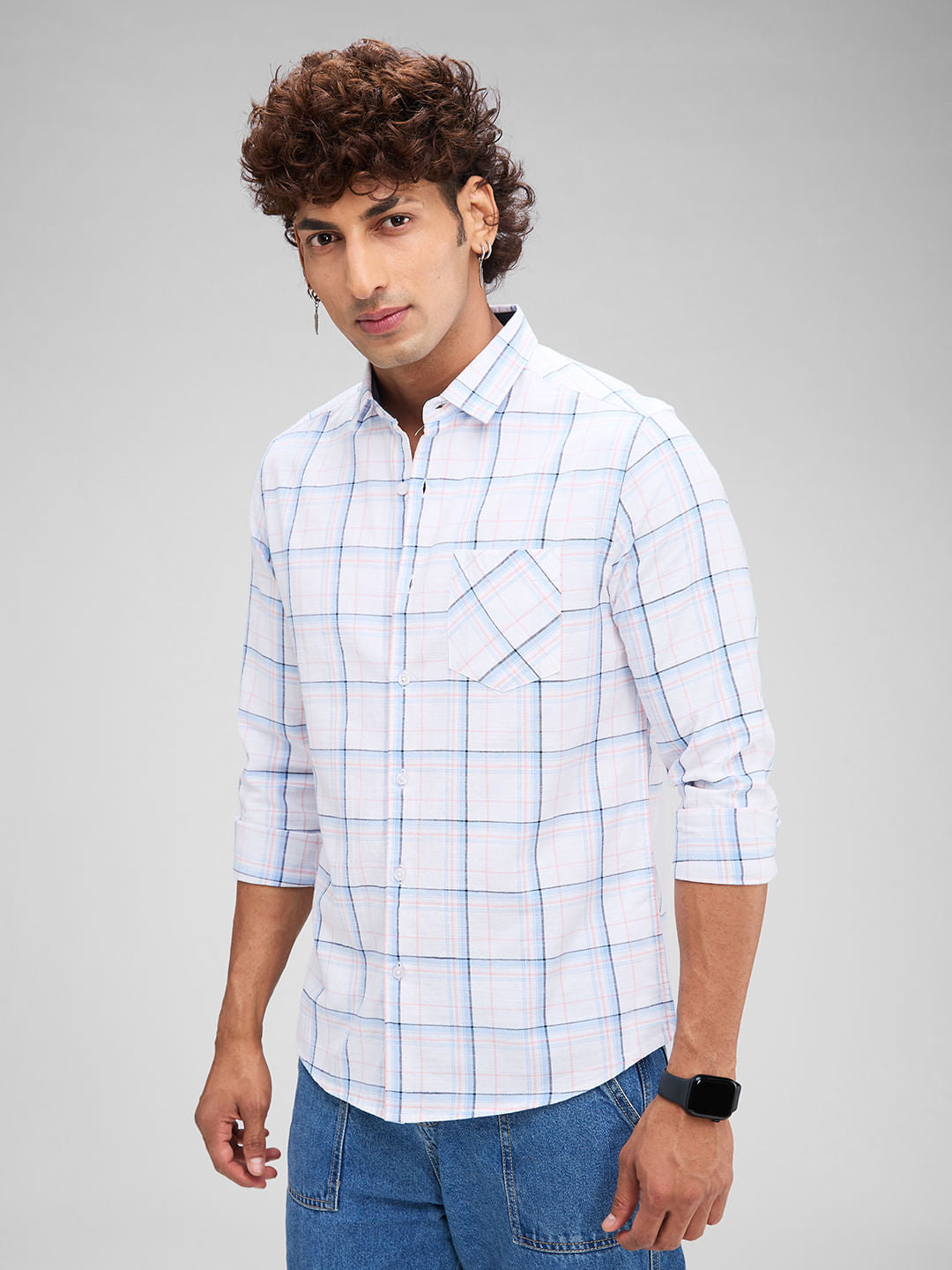 White Checkered Shirt