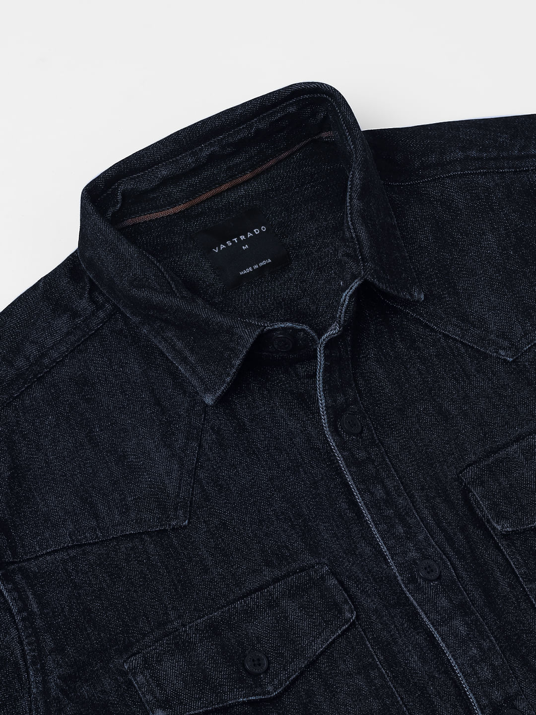 Elegant Denim Double Pocket Overshirt