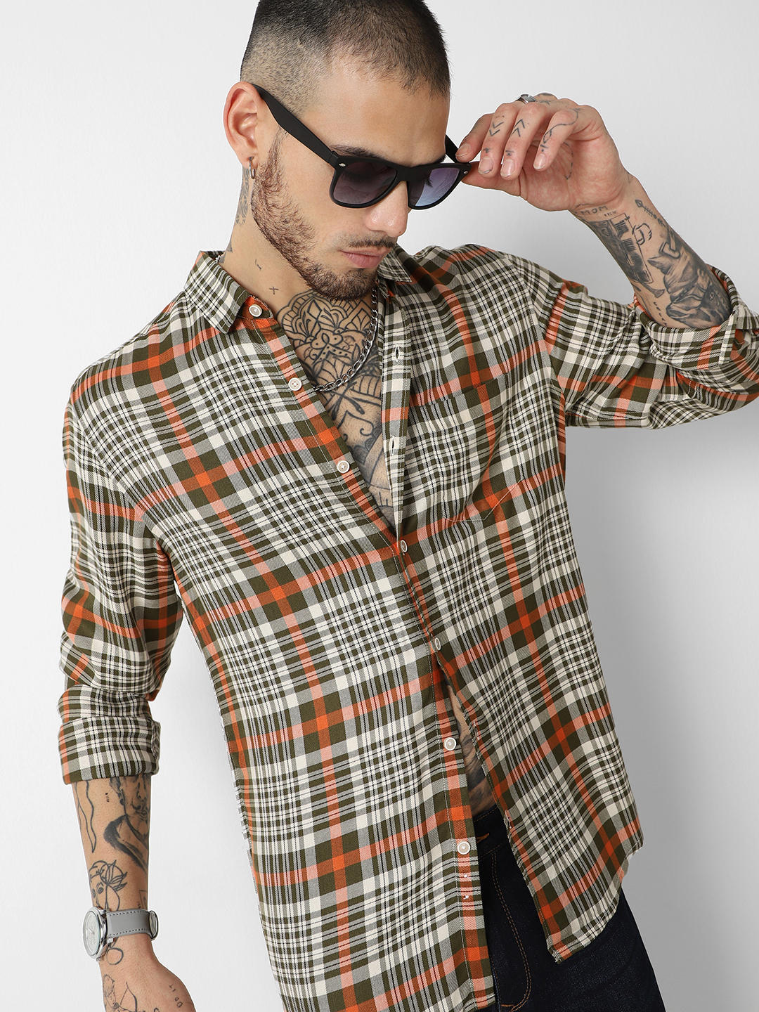 Multicolour Tartan Checked Shirt