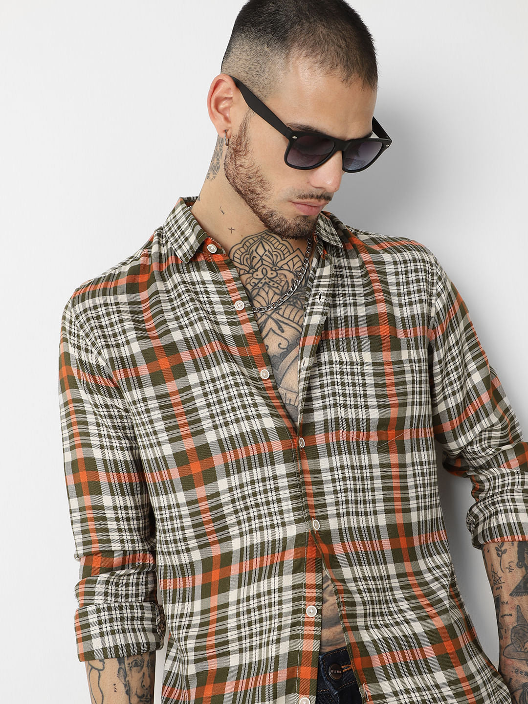 Multicolour Tartan Checked Shirt