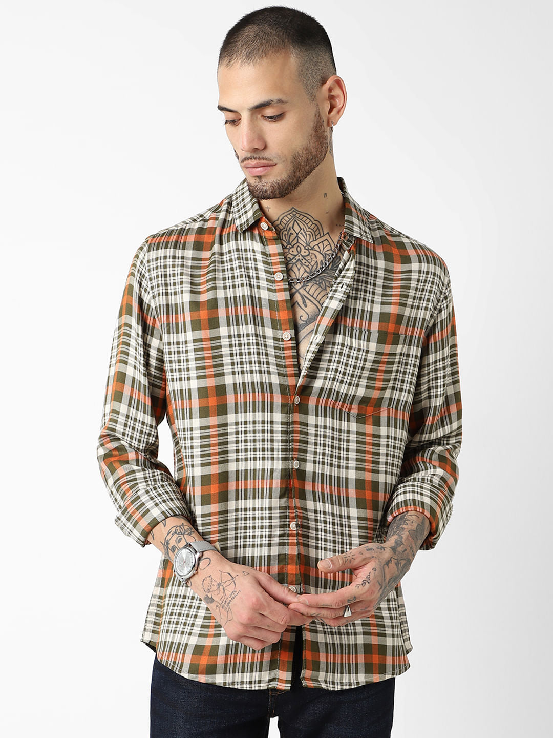 Multicolour Tartan Checked Shirt