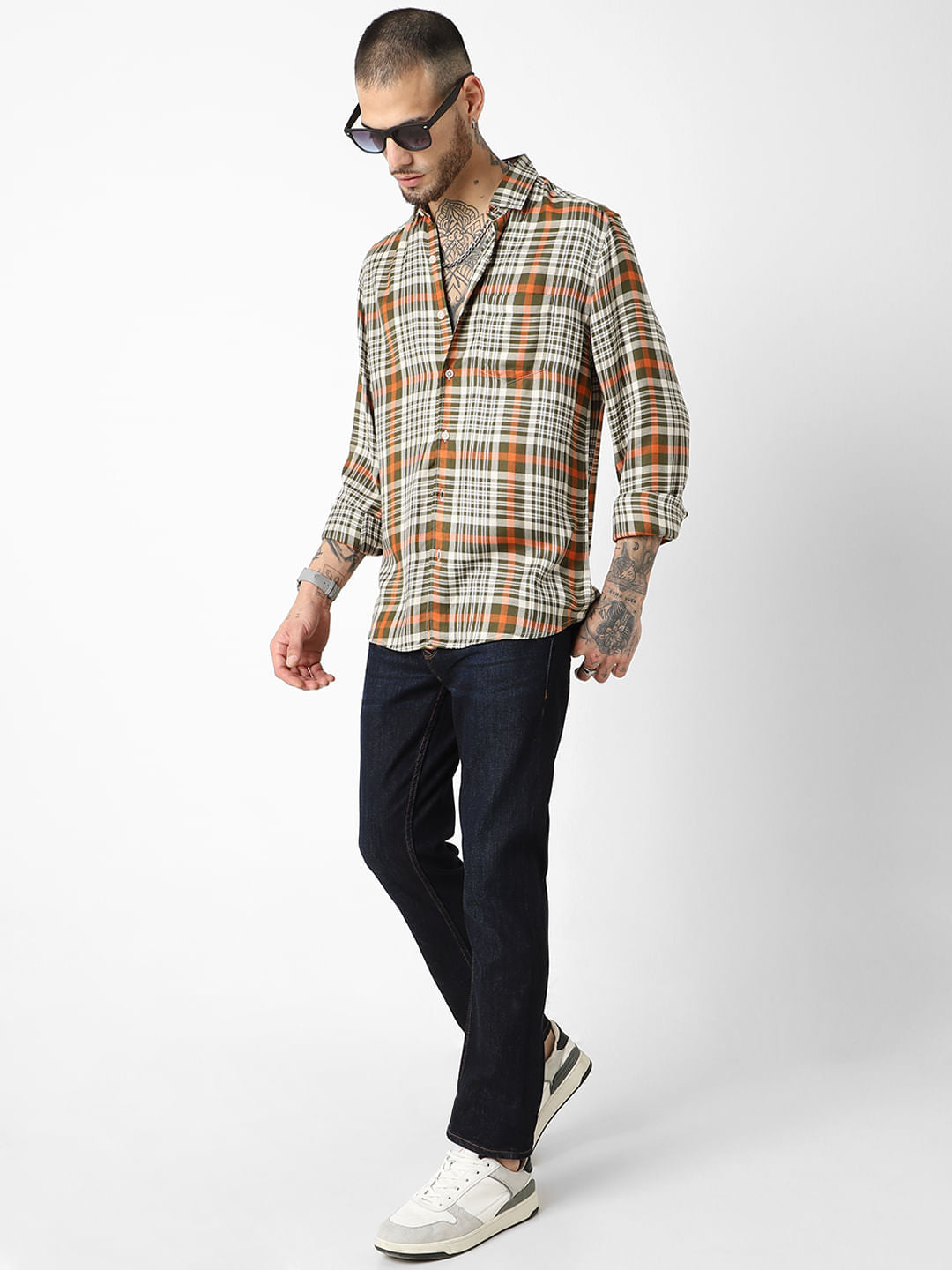 Multicolour Tartan Checked Shirt