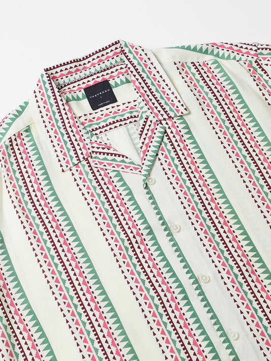 Multicolour Motifs Printed Oversized Shirt