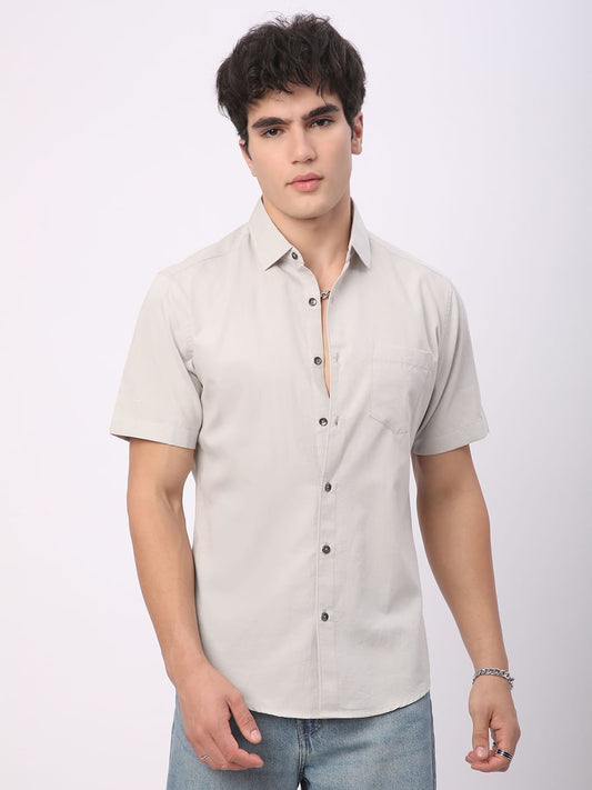 Solid Platinum Grey Shirt