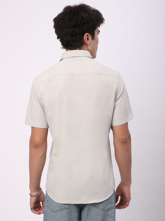 Solid Platinum Grey Shirt