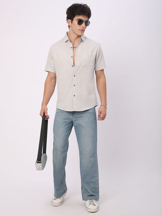 Solid Platinum Grey Shirt