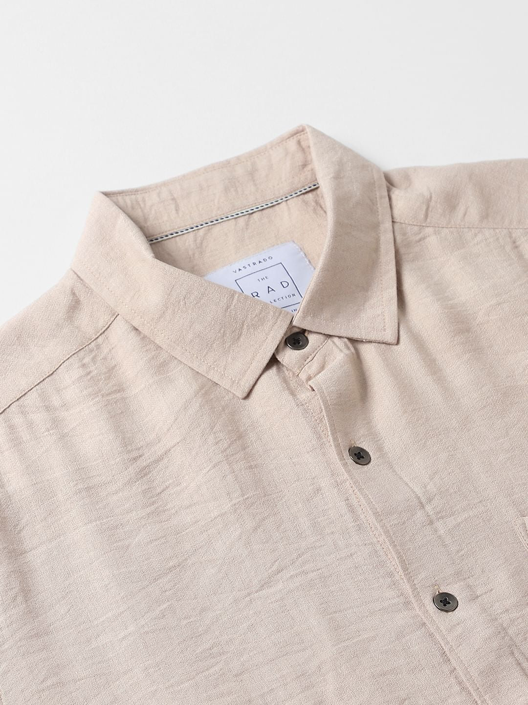 Premium Italian Linen Beige Crinkle Shirt