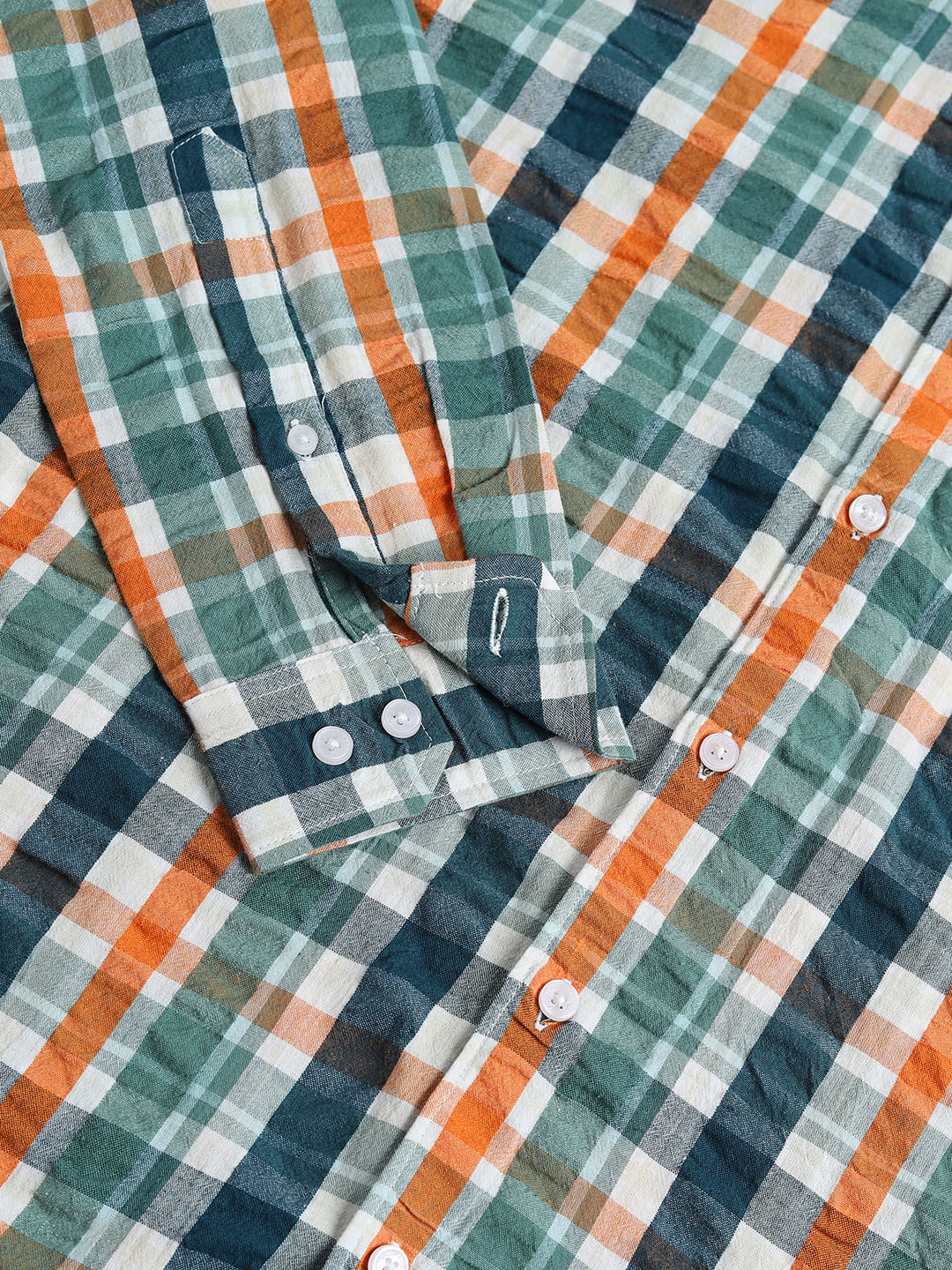 Multicolour Checkered Seersucker Shirt