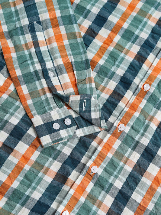 Multicolour Checkered Seersucker Shirt