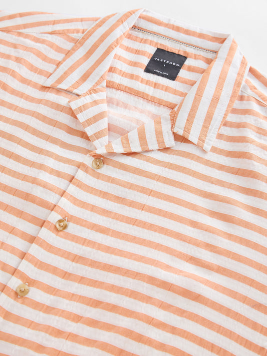 Aerospace Orange Striped Oversized Shirt