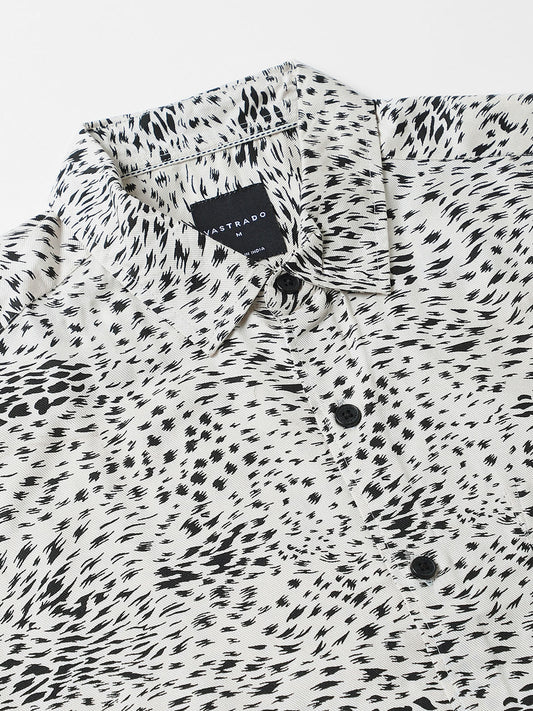 Beige Animal Printed Shirt