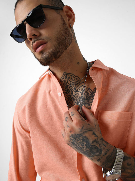 Coral Solid Shirt