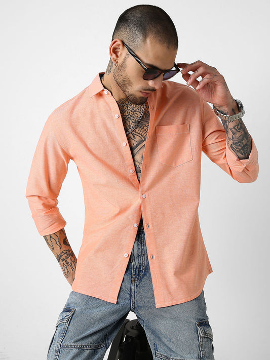Coral Solid Shirt