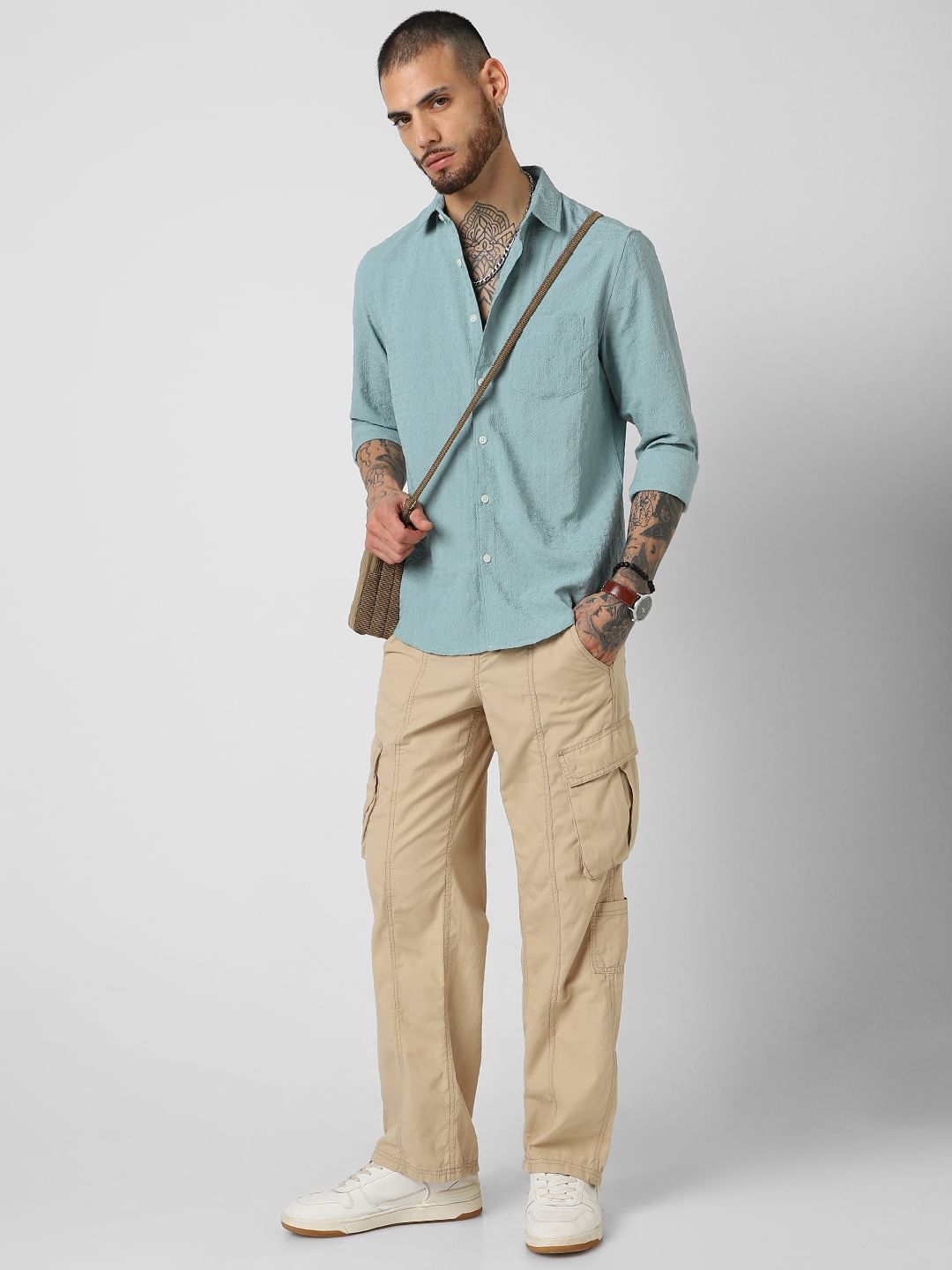 Florida Turquoise Textured Shirt
