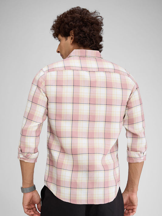 Cameo Pink Dupplin Checkered Waffle Shirt