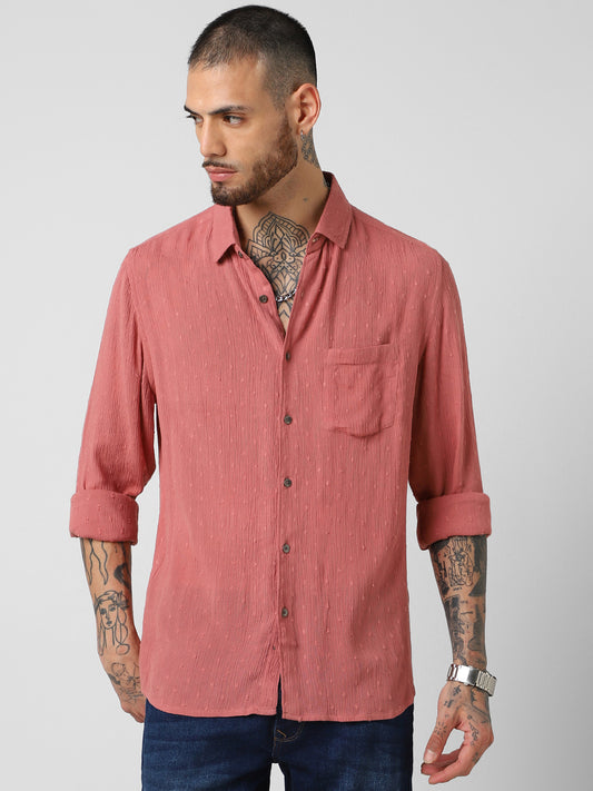 Blush Pink Dobby Shirt