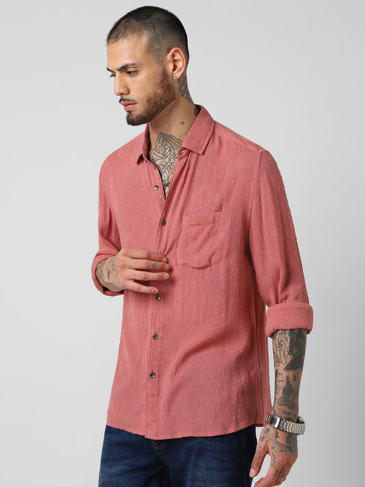 Blush Pink Dobby Shirt