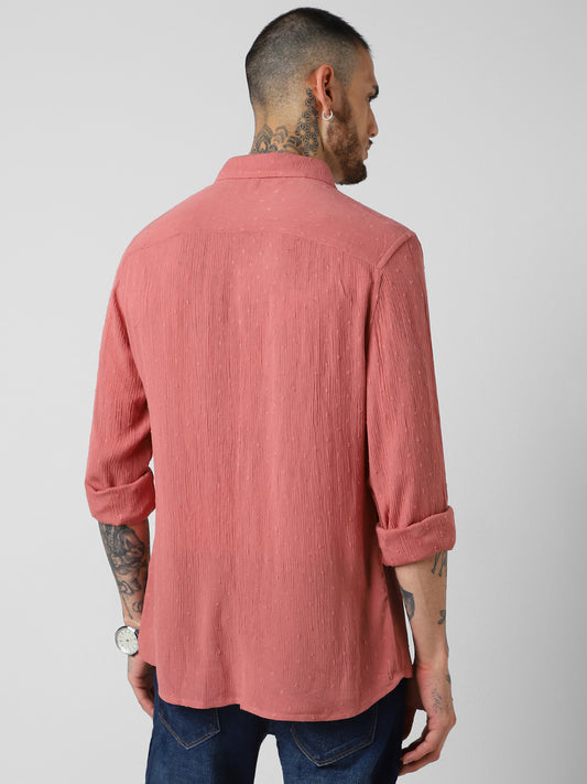 Blush Pink Dobby Shirt