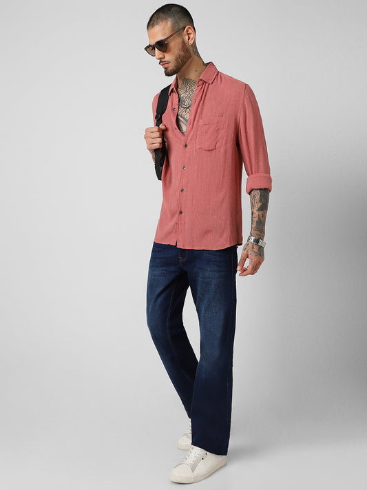 Blush Pink Dobby Shirt