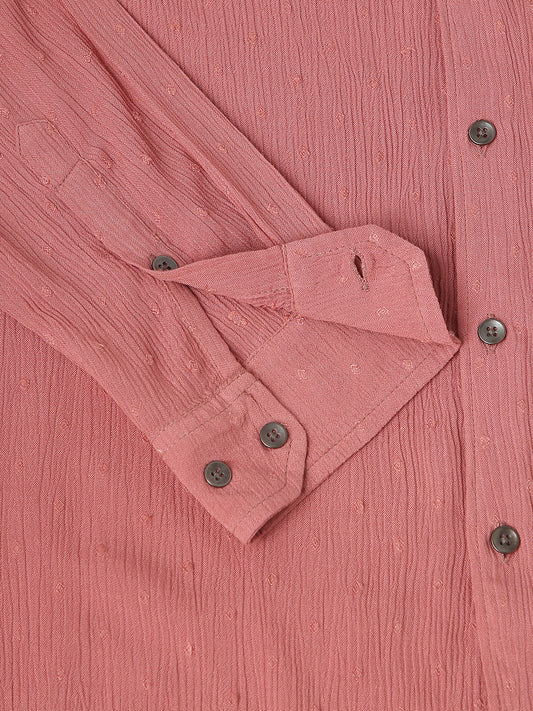 Blush Pink Dobby Shirt