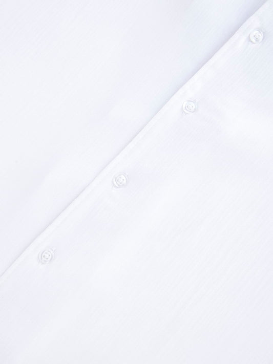 White Crepe Oversized Resort Collar Shirt