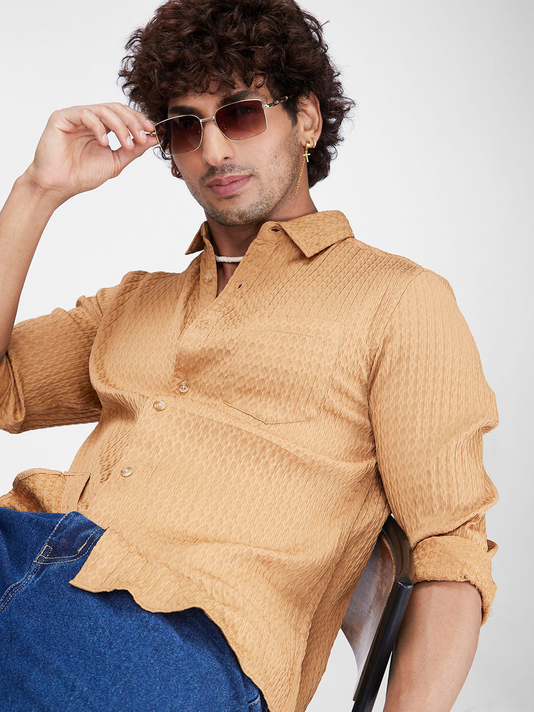 Eccentric Bronze Patterned Shirt