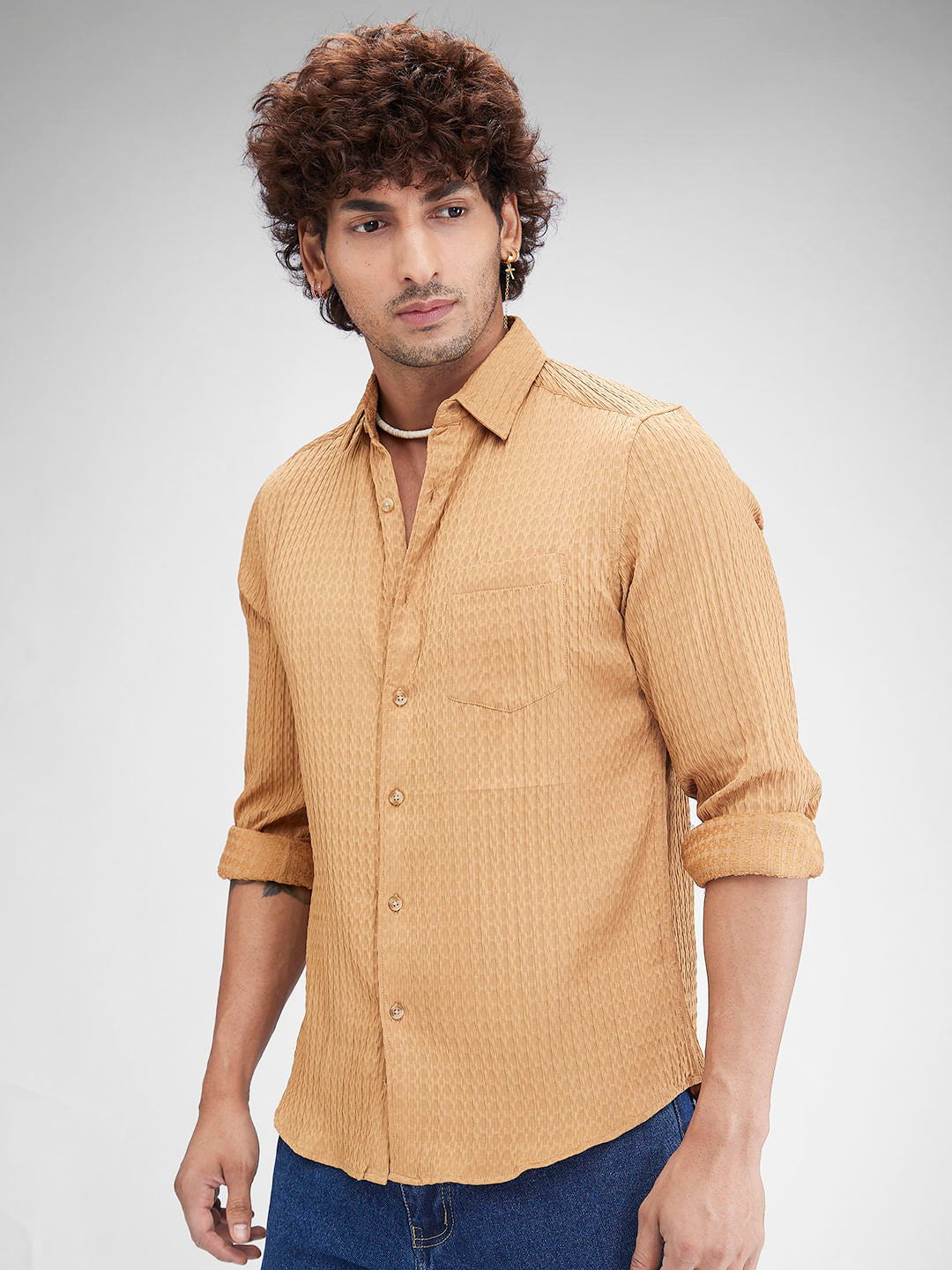 Eccentric Bronze Patterned Shirt